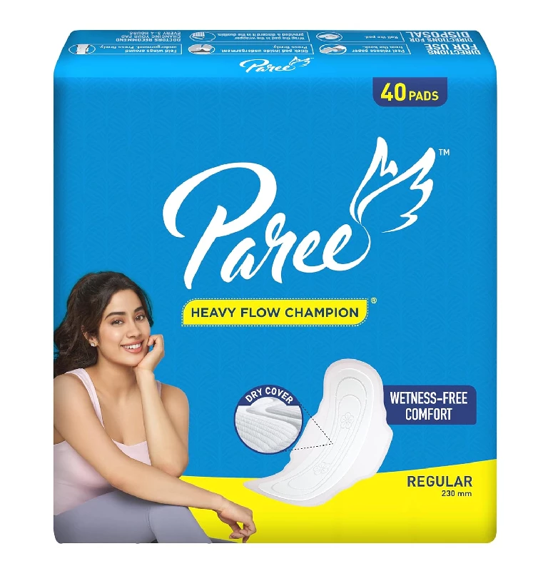 Paree Dry Feel Regular Sanitary Pads, 40 Pads-1.webp
